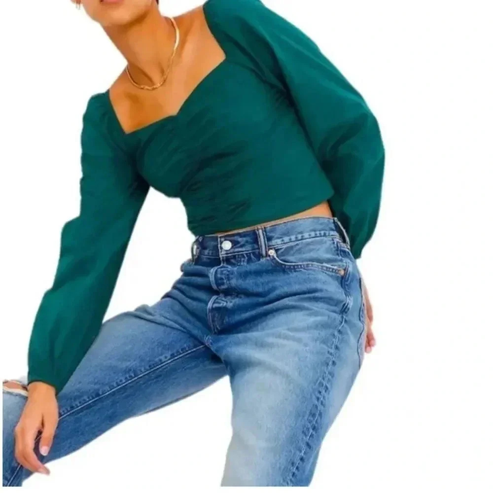 GAP Green Long Sleeve Blouse